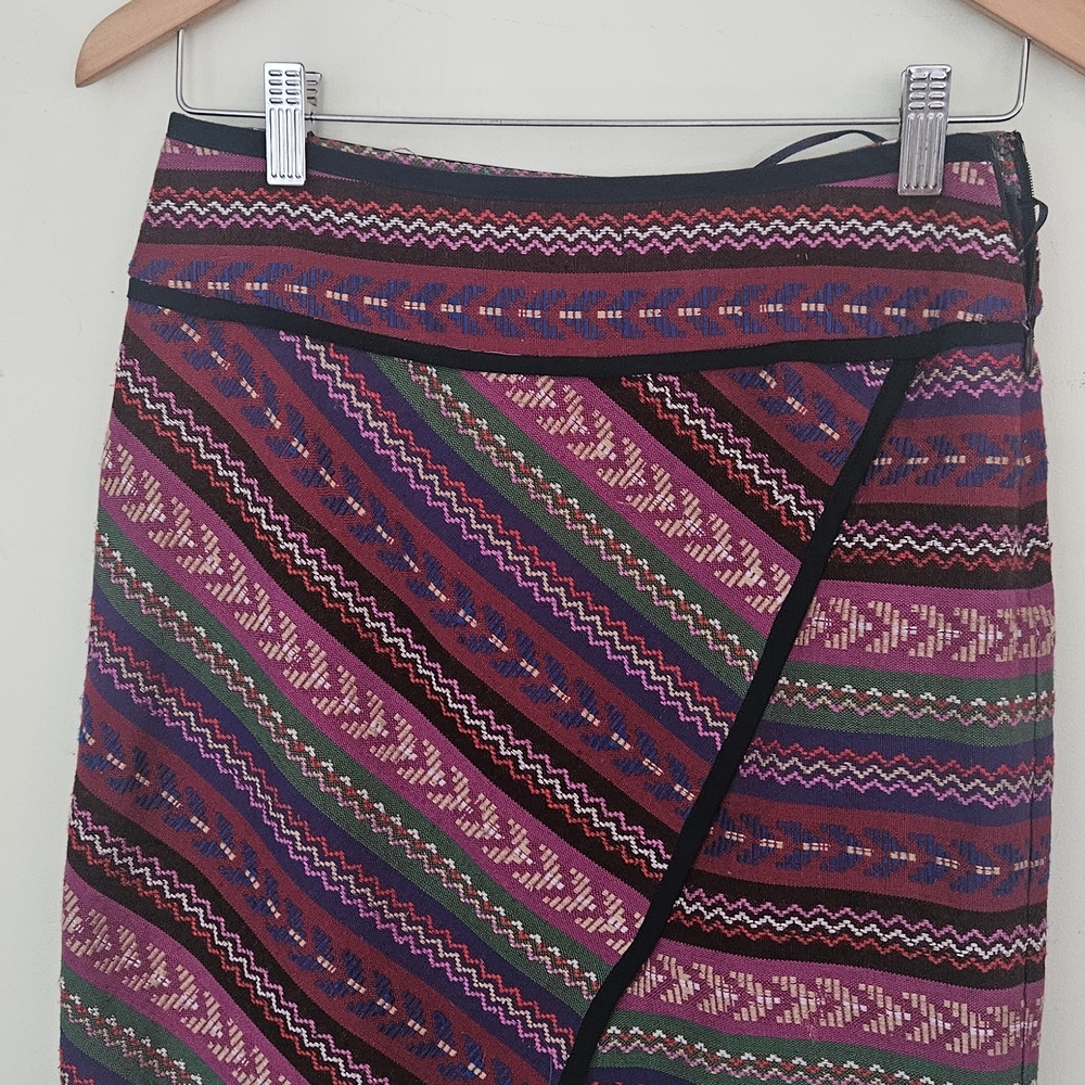 Women’s Wrap Skirt in Pink Multicolor Pattern